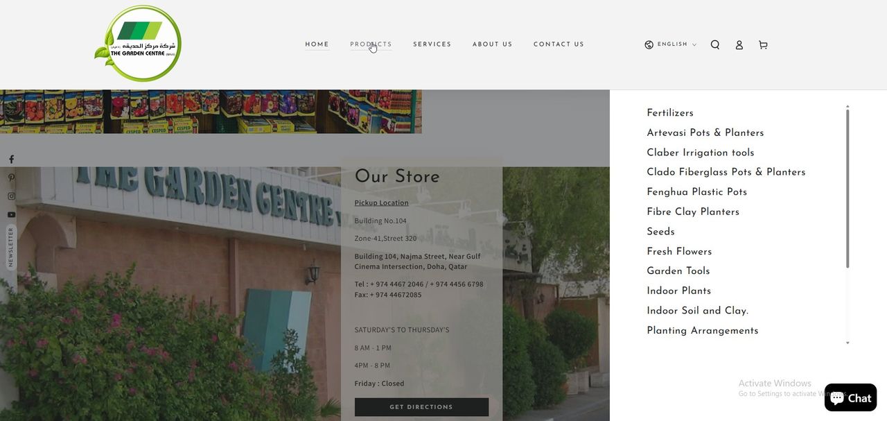 The Garden Centre homepage before the redesign