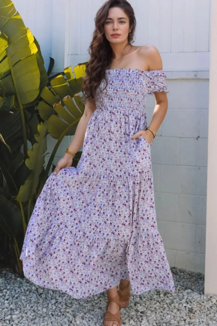 The supplier photo of a floral maxi dress
