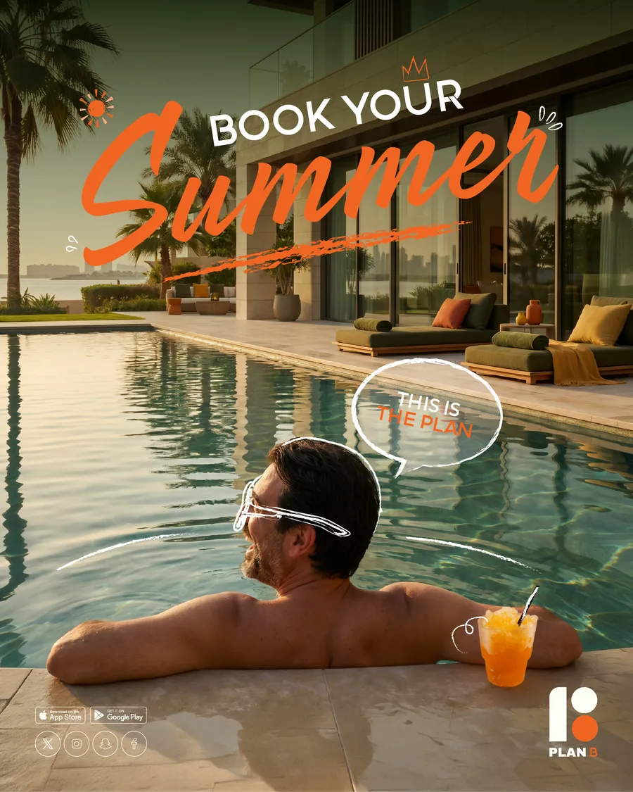 Plan B Book Your Summer key visual by a pool